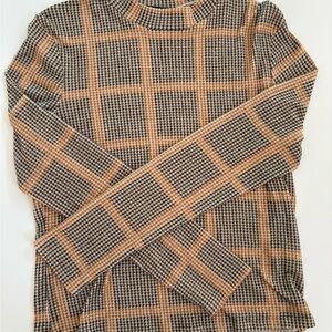 Plaid Long Sleeve Sweater